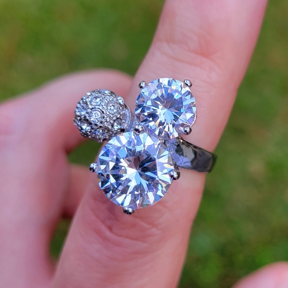 8th World Wonder Diamond Dazzler Silver Ring Size 6 - Picture 4 of 12